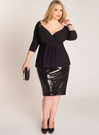 blusas de paete para festa plus size