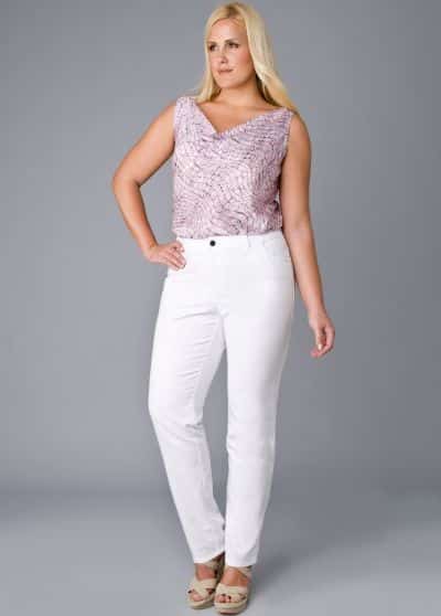 calça branca para gordas