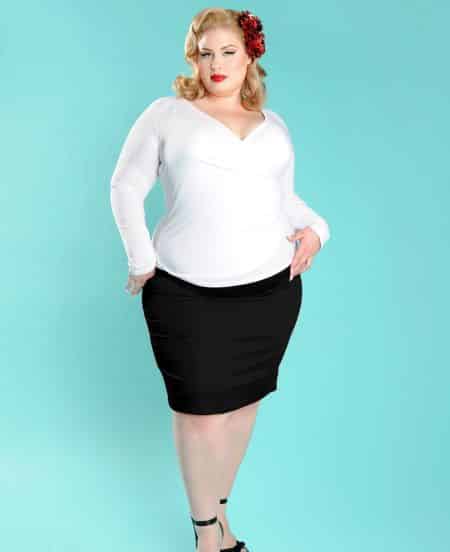 saia e blusa para gordinha
