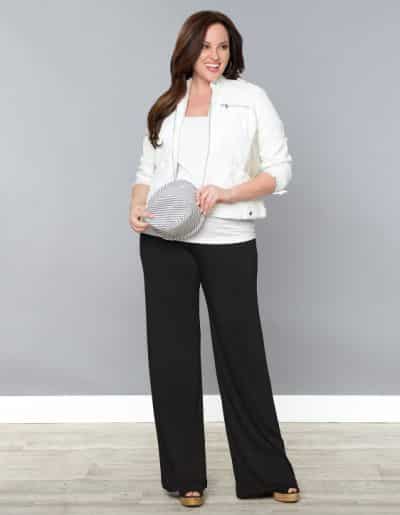 calça pantalona para festa de casamento plus size