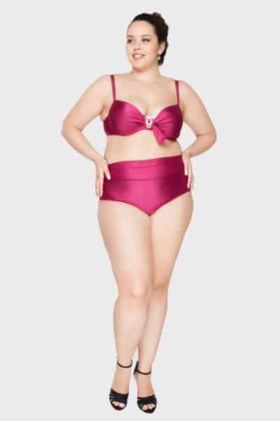 Os modelos de biquínis cintura alta para gordinhas são charmosos e podem ser truque de moda para valorizar toda a silhueta (Foto: flaminga.com.br) 190,00             