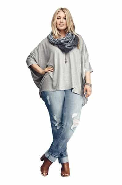 Moda de Calça Rasgada para Gordinhas
