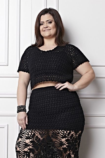 roupas de crochê plus size