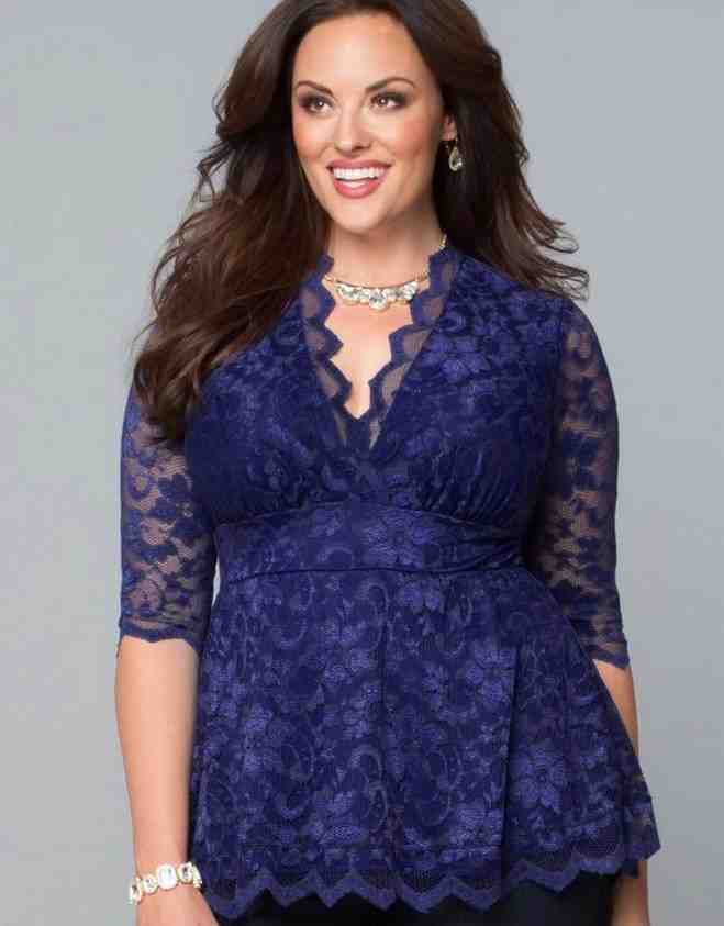 blusa plus size de renda para festa