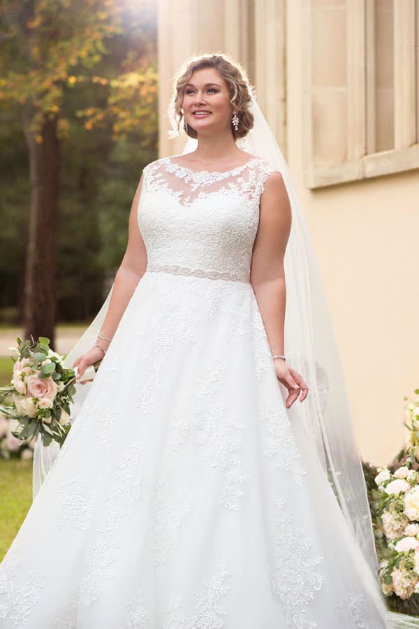 vestido plus size de noiva romantico 