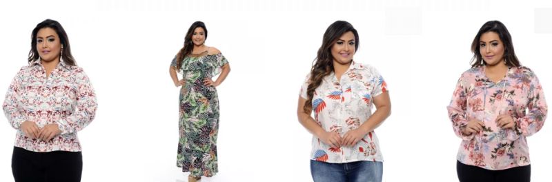 roupas plus size estampada 