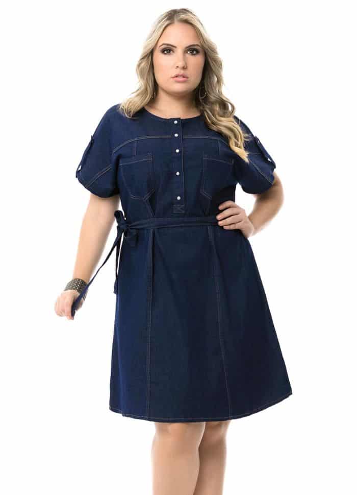 vestido jeans escuro