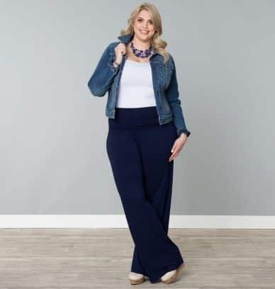 calça pantalona azul royal