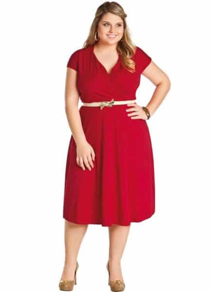 Modelos de Vestidos Vermelhos para Gordinhas 2 - Plus Size