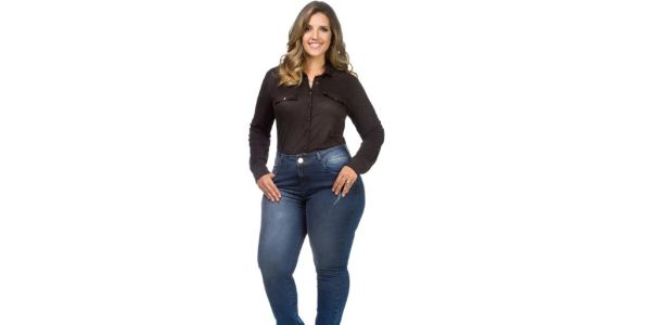 calça jeans cintura alta para gordas