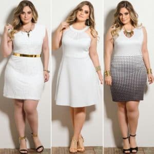 vestido branco plus size