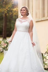 vestido plus size de noiva romantico