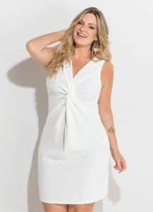 vestido plus size de noiva simples