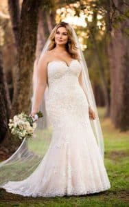 vestido plus size de noiva delicado