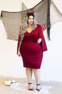 roupa carnaval plus size diaba