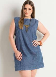 vestido jeans simples