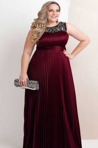 vestidos longos de festa que emagrecem plissado