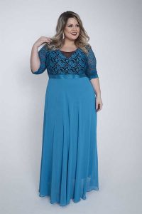 Vestidos longo festa que emagrecem com manga